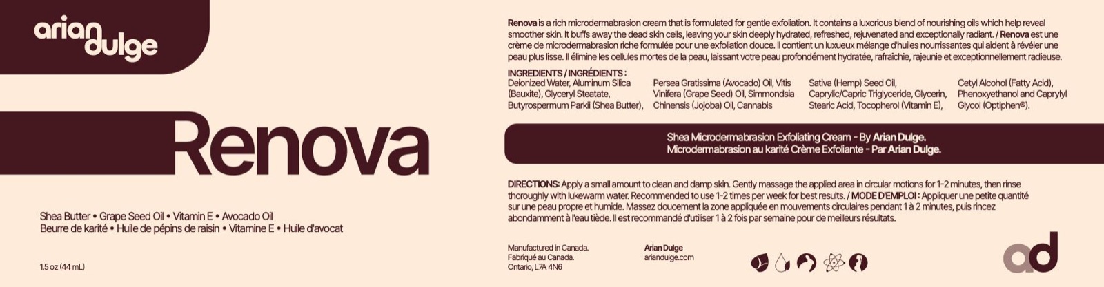 Delica, Evena & Renova — Arian Dulge packaging