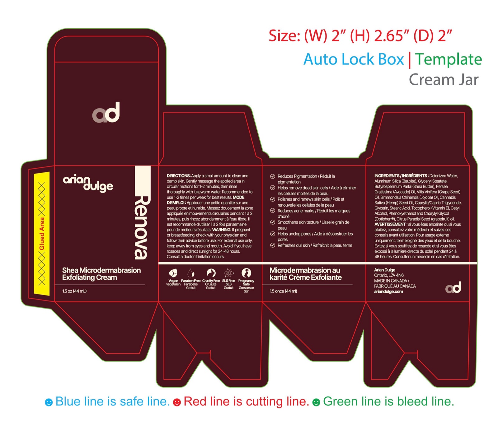 Delica, Evena & Renova — Arian Dulge packaging