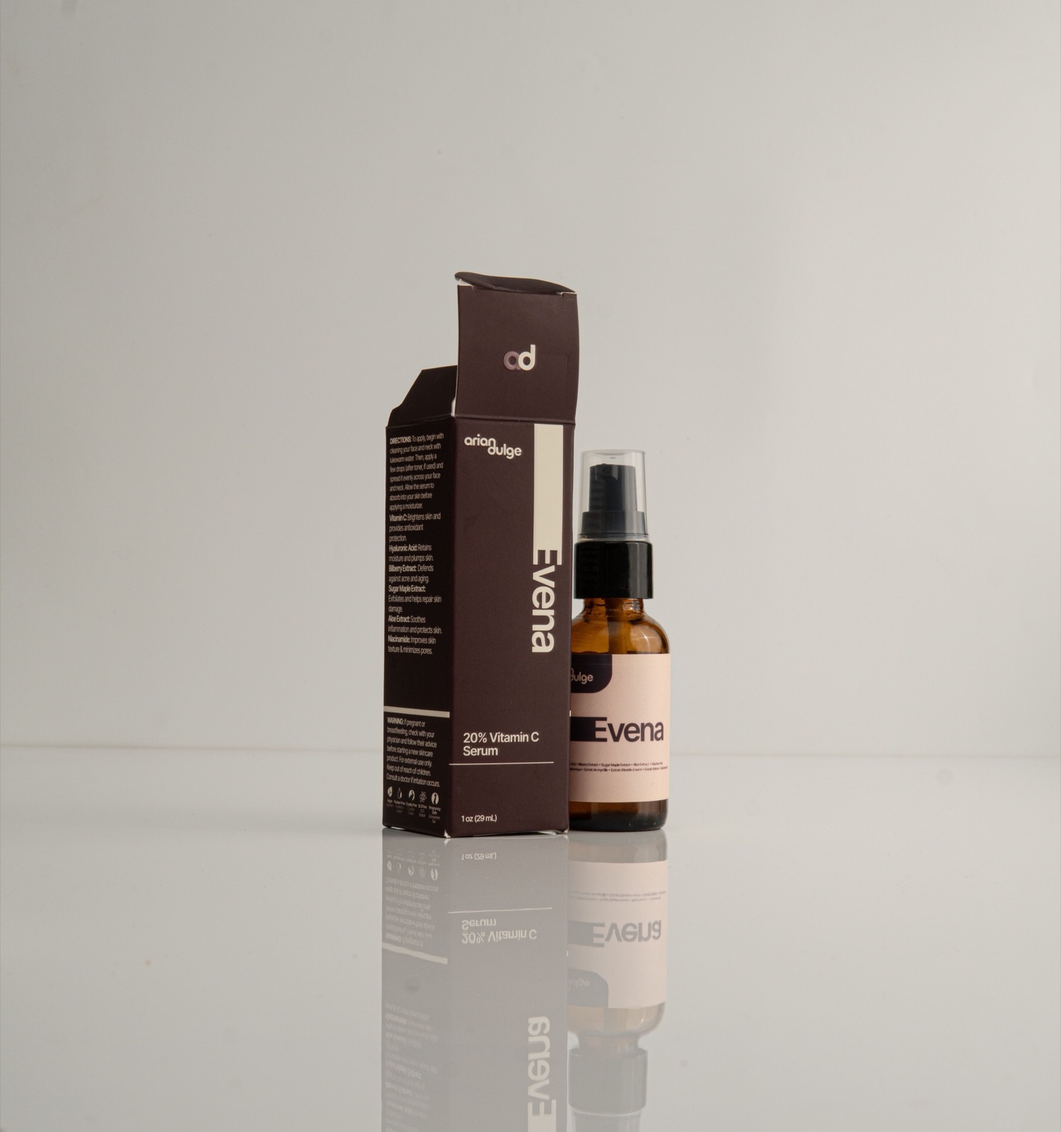 Arian Dulge Skincare — Product photography