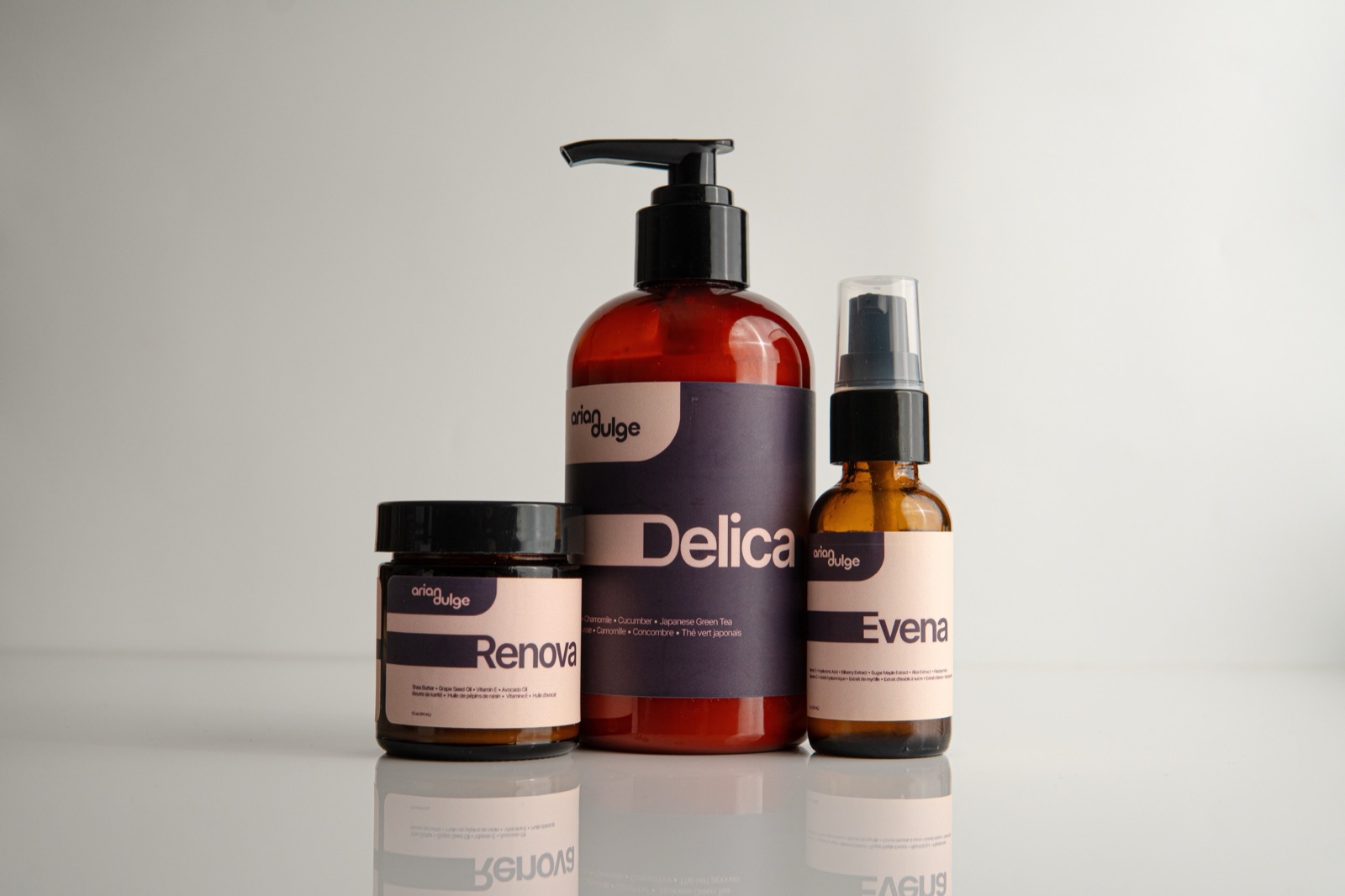 Arian Dulge Skincare — Product photography