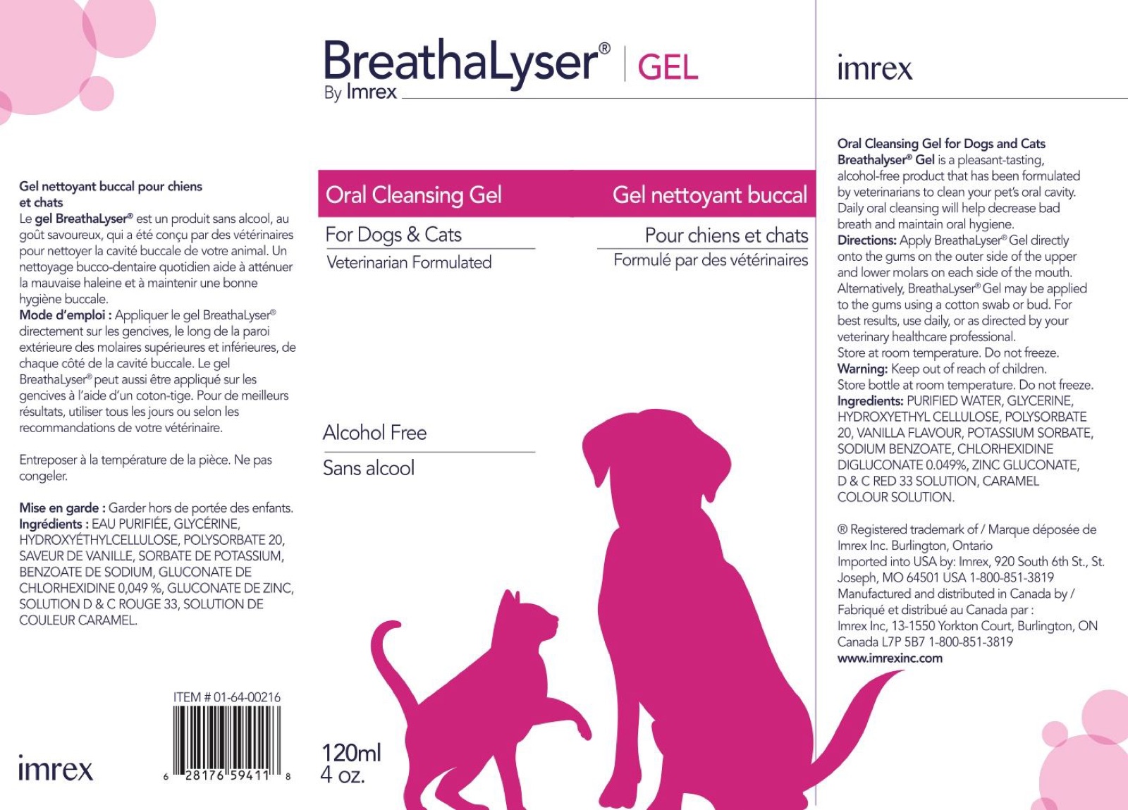 BreathaLyser by Imrex — Product labels
