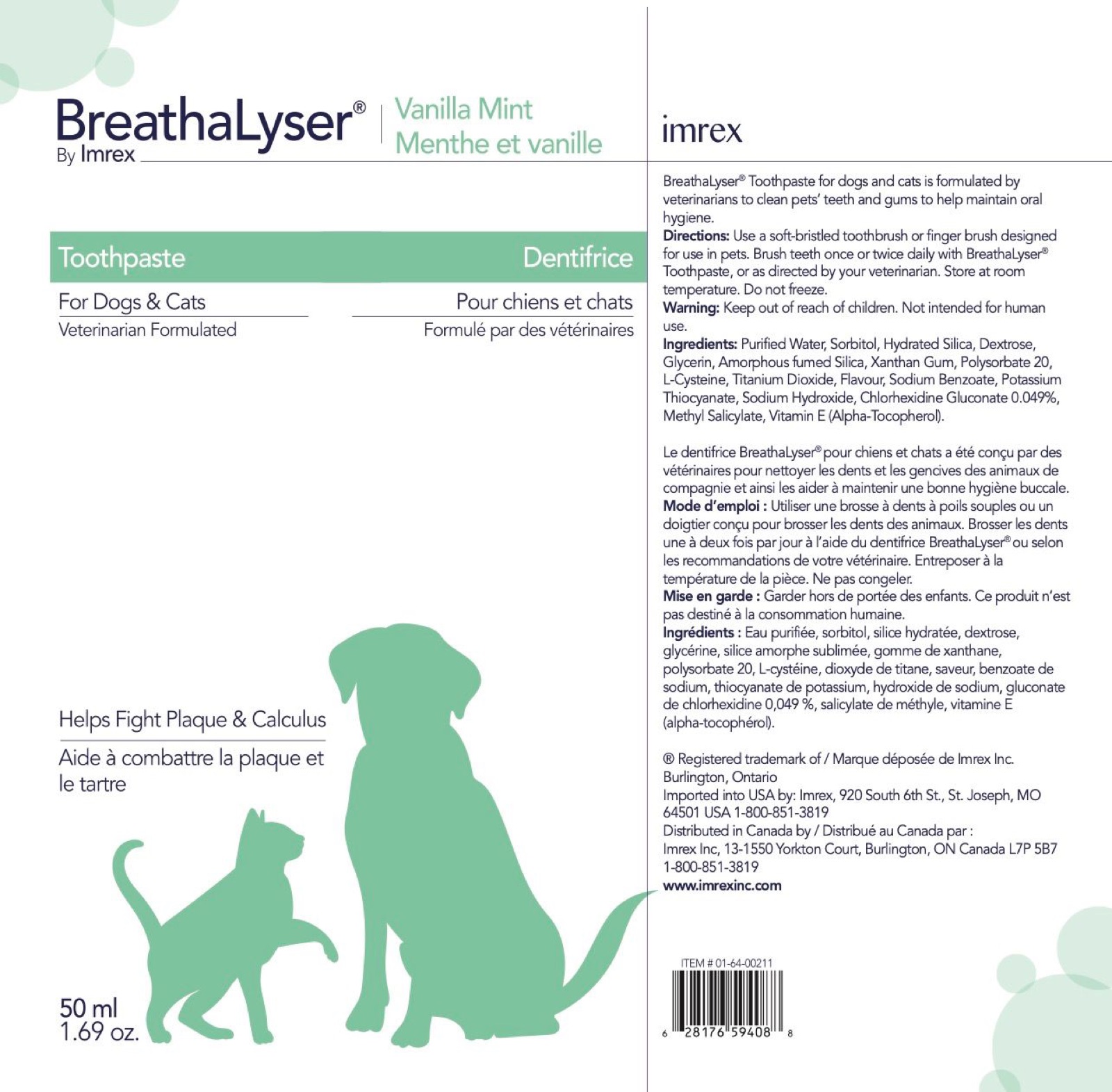 BreathaLyser by Imrex — Product labels