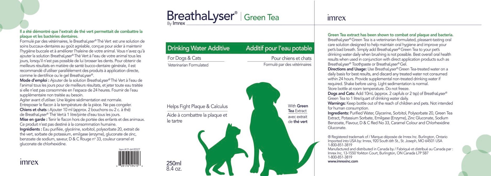 BreathaLyser by Imrex — Product labels