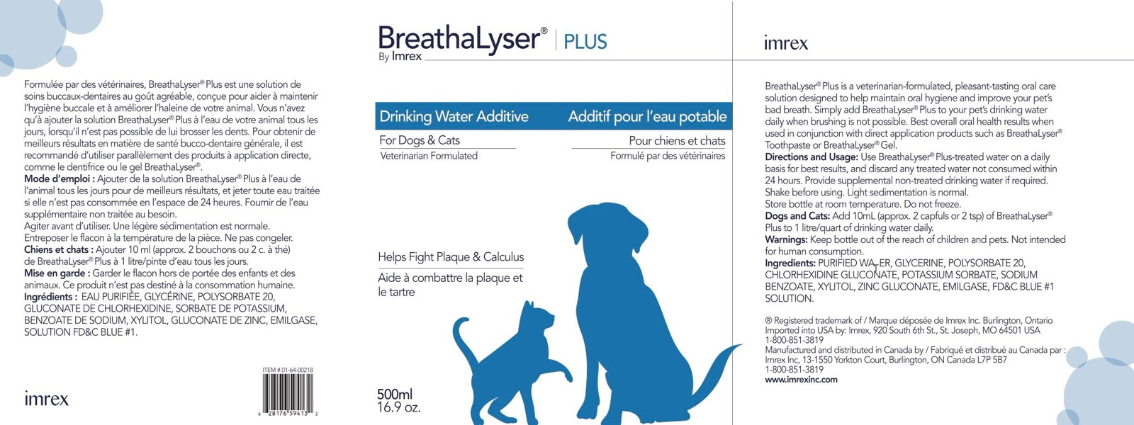 BreathaLyser by Imrex — Product labels